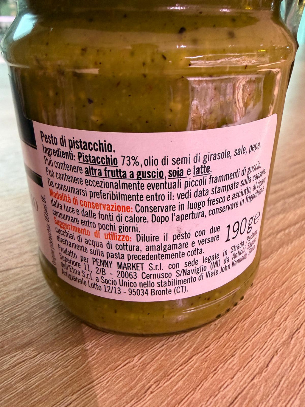 Pesto di Pistacchio aus Sizilien