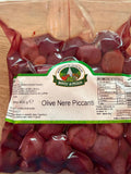 Schwarze scharfe Oliven