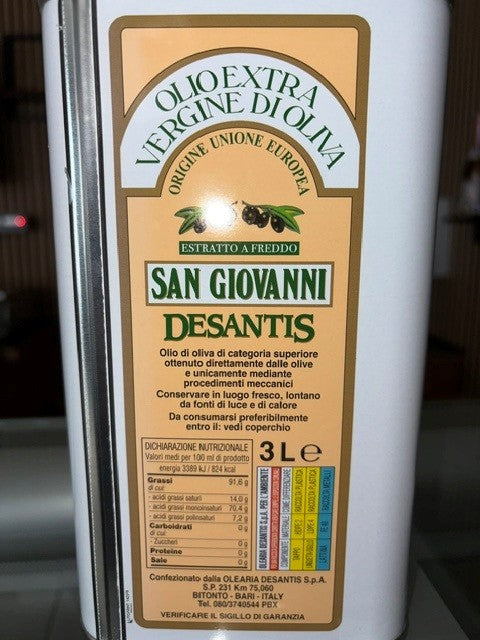 Desantis San Giovanni Extra Vergine Olivenöl – 3 Liter